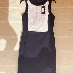 Elegant Blue and White Dress